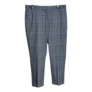 Halogen dress pants grey blue plaid size 12 office wear